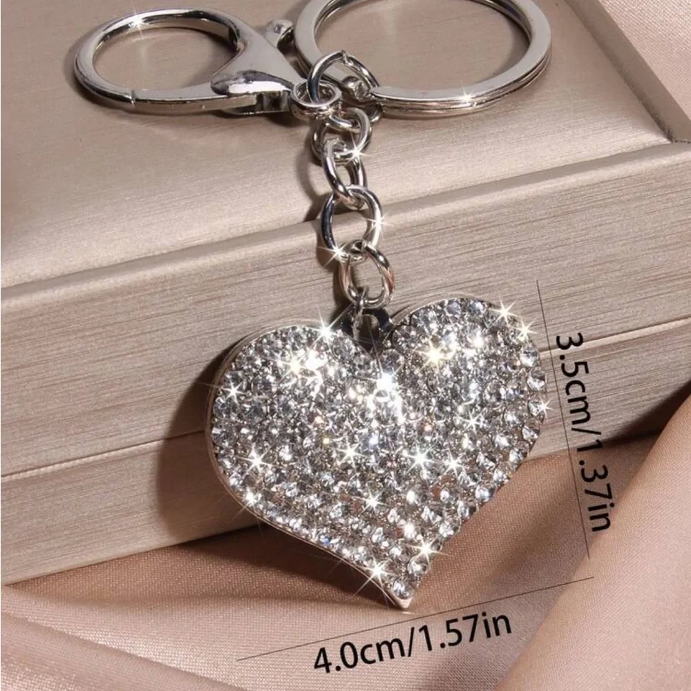 Silver Heart Keychain